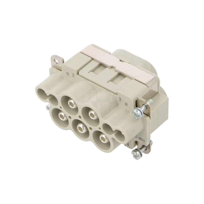 Conector: HDC; inserturi de contact; tată; 16A,63A; 250V,690V Conector: HDC; inserturi de contact; tată; 16A,63A; 250V,690V