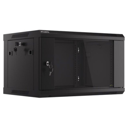 Carcasă: tablou rack; Standard: 19"; 6U; neagră; Z: 450mm; X: 600mm