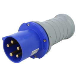Conector: alimentare AC trifazate; IP&S; 63A; 250V; mufă; tată