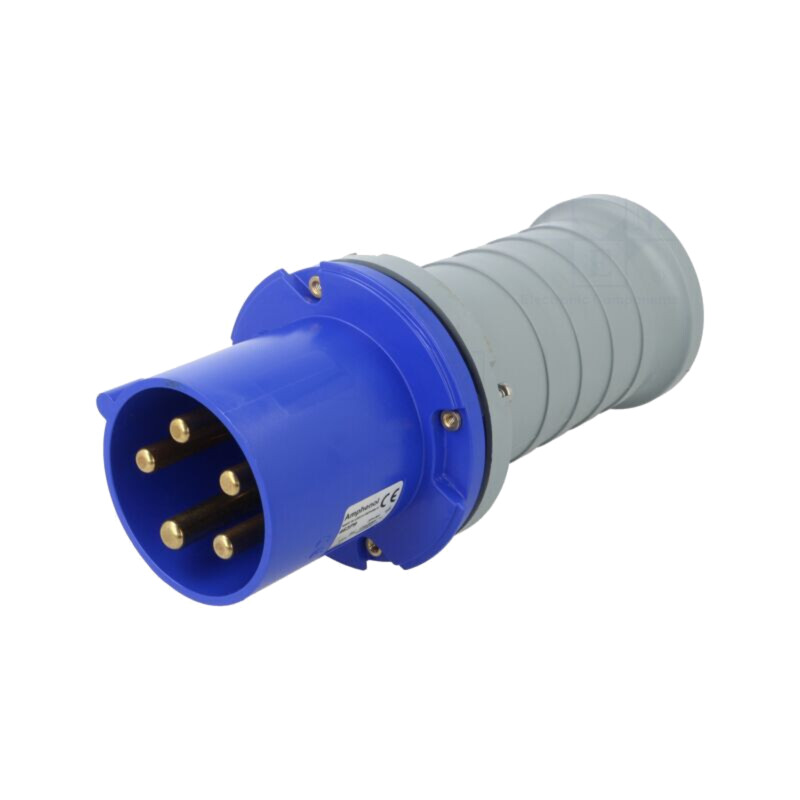 Conector: alimentare AC trifazate; IP&S; 63A; 250V; mufă; tată Conector: alimentare AC trifazate; IP&S; 63A; 250V; mufă; tată