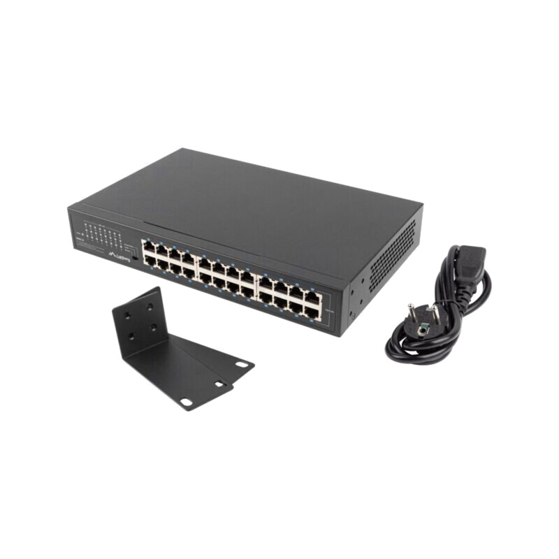Switch Ethernet; IEC C14,RJ45 soclu x24; Gigabit Ethernet; 250m
