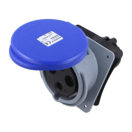 Conector: alimentare AC trifazate; IP&S; 63A; 250VAC; soclu; mamă