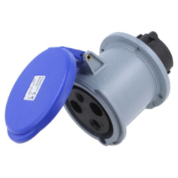 Conector: alimentare AC trifazate; IP&S; 63A; 250VAC; soclu; mamă