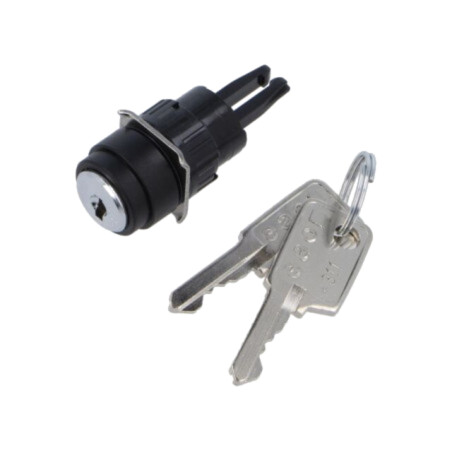 Comutator: rotativ cu cheie; 16mm; Poz.i stab: 2; NC x2 + NO x2