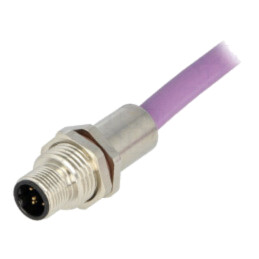 Conector: M12; soclu; tată; PIN: 5; cod B-Profibus; 4A; 250V; IP67