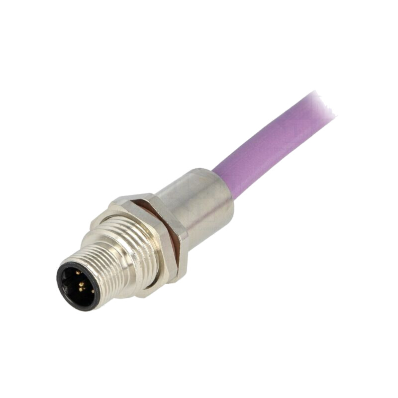 Conector: M12; soclu; tată; PIN: 5; cod B-Profibus; 4A; 250V; IP67 Conector: M12; soclu; tată; PIN: 5; cod B-Profibus; 4A; 250V; IP67