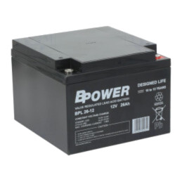 Acumul: plumb-acid; 12V; 26Ah; AGM; nu necesită întreţinere; 9,4kg