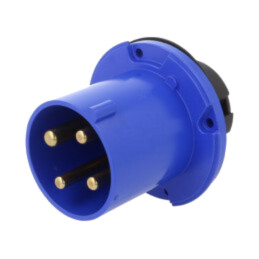 Conector: alimentare AC trifazate; IP&S; 63A; 250V; 250VAC; soclu