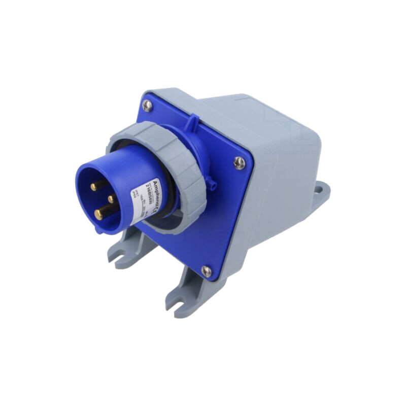 Conector: alimentare AC trifazate; soclu; tată; 16A; 250VAC; 250V Conector: alimentare AC trifazate; soclu; tată; 16A; 250VAC; 250V