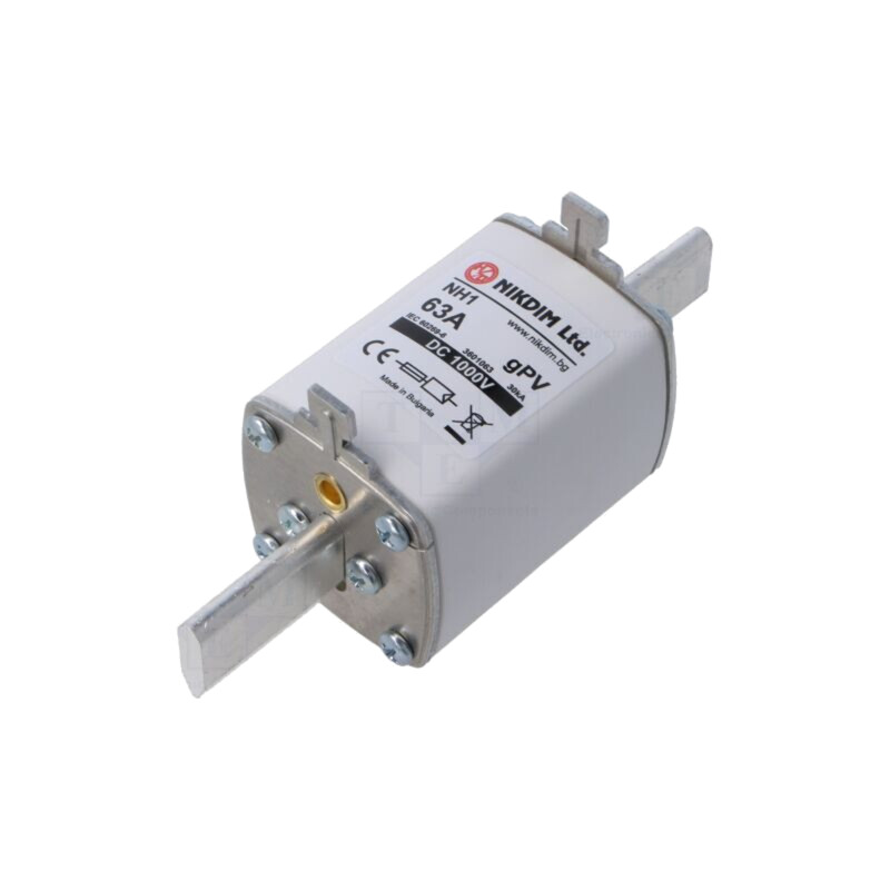 Siguranţă: siguranţă; 63A; 1kVDC; gPV; industrial; NH1