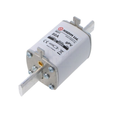 Siguranţă: siguranţă; 80A; 1kVDC; gPV; industrial; NH1