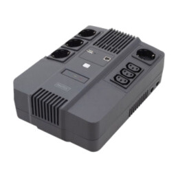 Alimentator: UPS; 360W; 600VA; 90x202x285mm; Nr.socluri ieş: 9