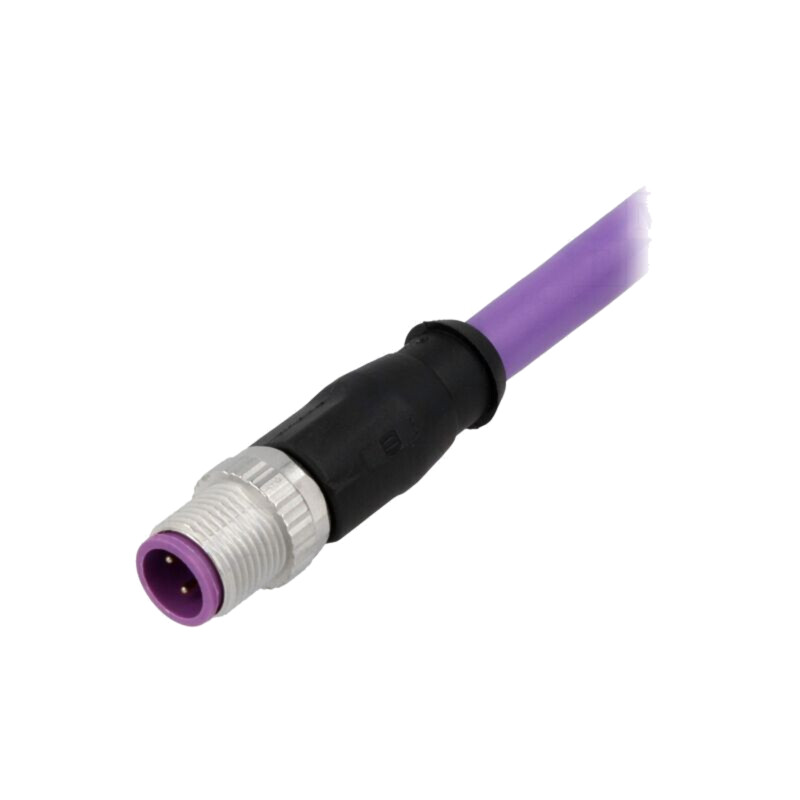 Conector: M12; mufă; tată; PIN: 4; drept; cod B-Profibus; cabluri Conector: M12; mufă; tată; PIN: 4; drept; cod B-Profibus; cabluri