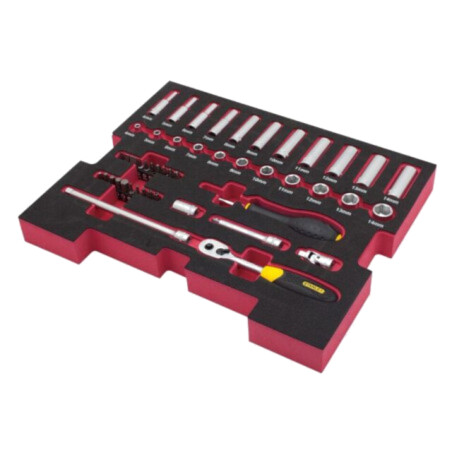 Set chei; 6-puncte,tubulară; Fixare: 1/4"; FATMAX®; 48buc.