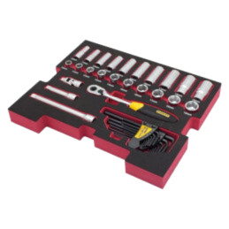 Set chei; 6-puncte,tubulară; Fixare: 3/8"; FATMAX®; 38buc.