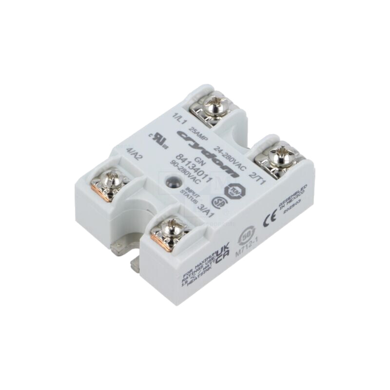 Releu: semiconductor; Ucom: 90÷280VAC; 25A; 24÷280VAC; 1-fazat