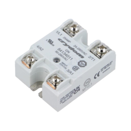 Releu: semiconductor; Ucom: 90÷280VAC; 25A; 24÷280VAC; 1-fazat