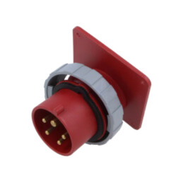 Conector: alimentare AC trifazate; IP&S; 16A; 415V; soclu; tată