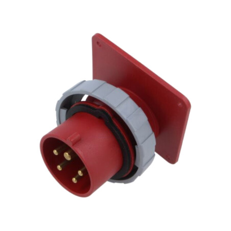 Conector: alimentare AC trifazate; IP&S; 16A; 415V; soclu; tată