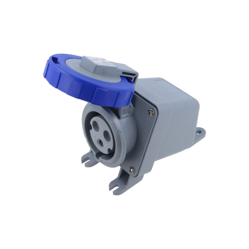 Conector: alimentare AC trifazate; IP&S; 30A; 250V; 250VAC; soclu Conector: alimentare AC trifazate; IP&S; 30A; 250V; 250VAC; soclu