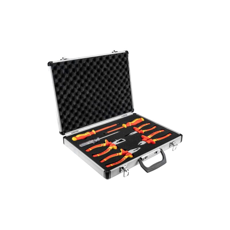 Kit: cleşti, şurubelniţe izolate; pentru electricieni; 1kV Kit: cleşti, şurubelniţe izolate; pentru electricieni; 1kV