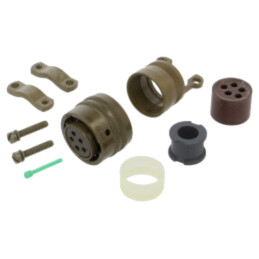Conector: circular; mufă; mamă; PT/451; 13A; 600V; PIN: 5; drept; oliv
