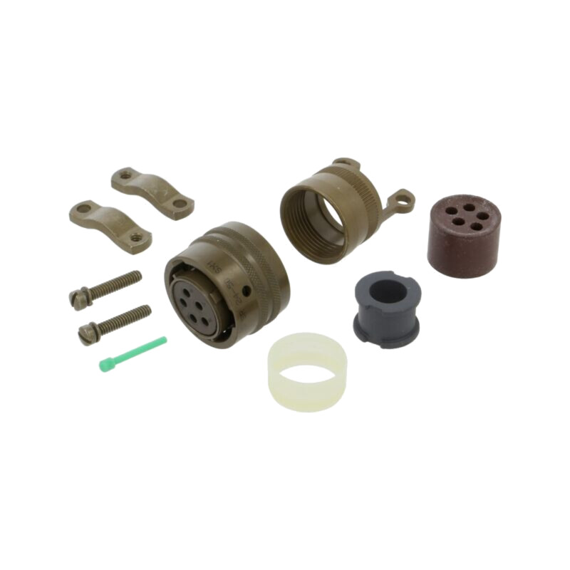 Conector: circular; mufă; mamă; PT/451; 13A; 600V; PIN: 5; drept; oliv