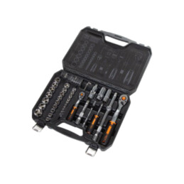 Set chei; 6-puncte,tubulară; Fixare: 1/2",1/4"; 73buc.