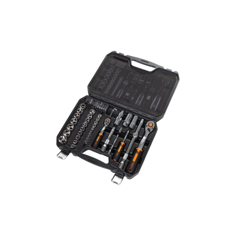 Set chei; 6-puncte,tubulară; Fixare: 1/2",1/4"; 73buc.