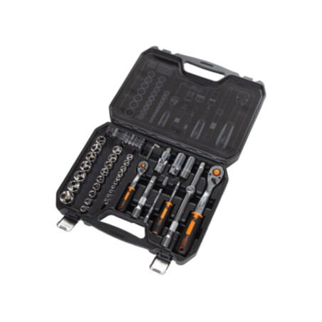 Set chei; 6-puncte,tubulară; Fixare: 1/2",1/4"; 73buc.