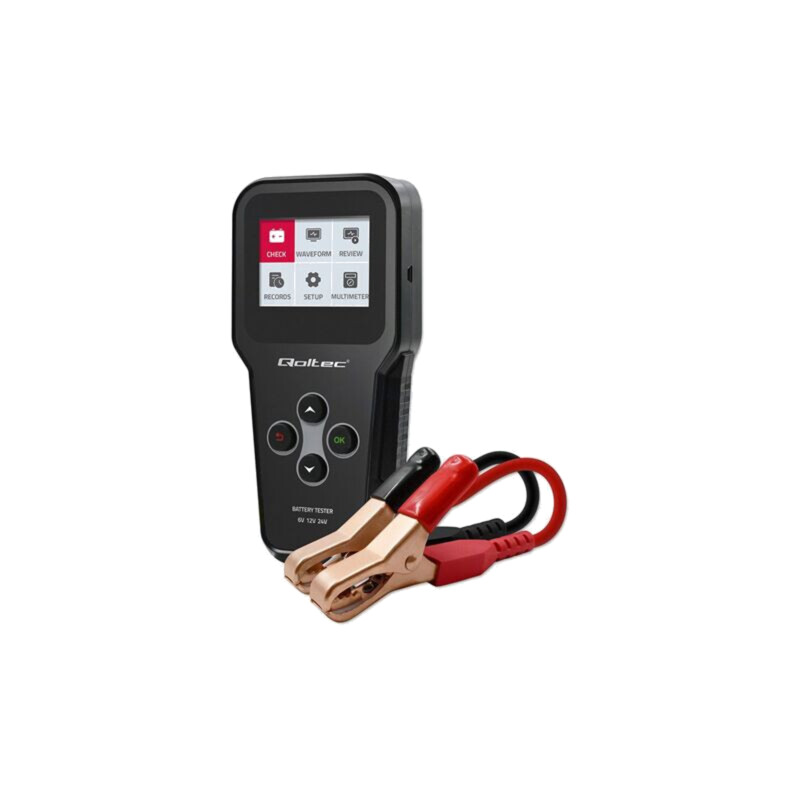 Tester: acumulator; 190x88x23mm; VDC: 12÷24V; Afişaj: LCD 2,8" Tester: acumulator; 190x88x23mm; VDC: 12÷24V; Afişaj: LCD 2,8"