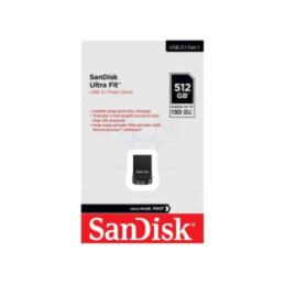 Pendrive; USB 3.2; 512GB; R: 130MB/s; ULTRA FIT; USB A