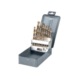 Set de burghie; pt.metal; oţel rapid cu cobalt HSS-Co; 19buc.