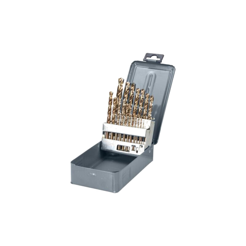 Set de burghie; pt.metal; oţel rapid cu cobalt HSS-Co; 19buc.