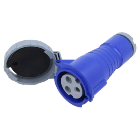 Conector: alimentare AC trifazate; IP&S; 32A; 250V; 250VAC; mufă