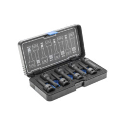 Set chei; spline (12-puncte),cu impact; Fixare: 1/2"; 8buc.