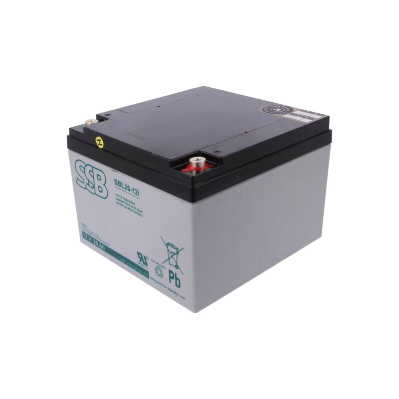 Acumul: plumb-acid; 12V; 26Ah; AGM; nu necesită întreţinere; 8kg Acumul: plumb-acid; 12V; 26Ah; AGM; nu necesită întreţinere; 8kg
