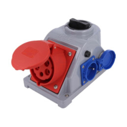 Conector: alimentare AC trifazate; soclu; mamă; 32A; 400VAC; IP44