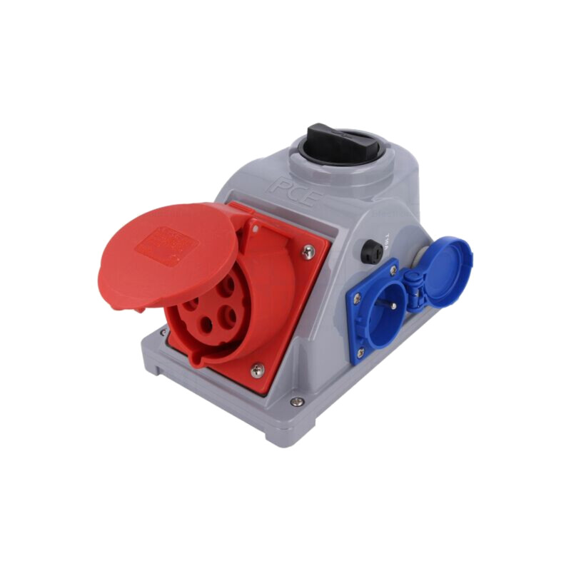 Conector: alimentare AC trifazate; soclu; mamă; 32A; 400VAC; IP44 Conector: alimentare AC trifazate; soclu; mamă; 32A; 400VAC; IP44