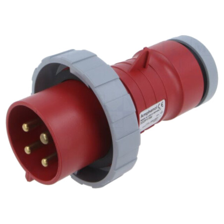 Conector: alimentare AC trifazate; IP&S; 32A; 460V; mufă; tată
