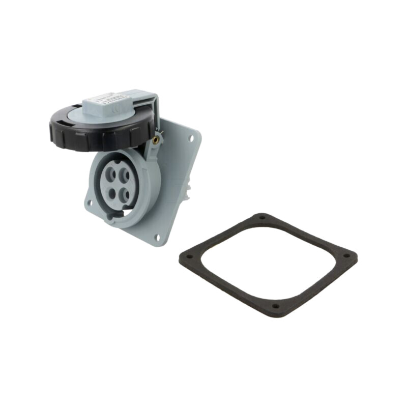 Conector: alimentare AC trifazate; IP&S; 16A; 500VAC; soclu; mamă Conector: alimentare AC trifazate; IP&S; 16A; 500VAC; soclu; mamă