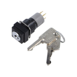 Comutator: rotativ cu cheie; 16mm; Poz.i stab: 2; NC + NO; 51