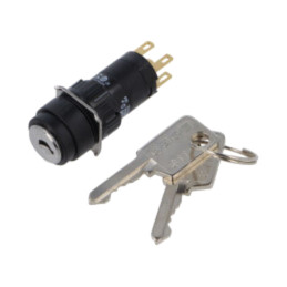 Comutator: rotativ cu cheie; 16mm; Poz.i stab: 2; NC + NO; 51