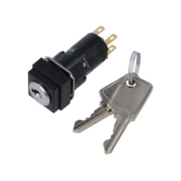 Comutator: rotativ cu cheie; 16mm; Poz.i stab: 2; NC + NO; 51