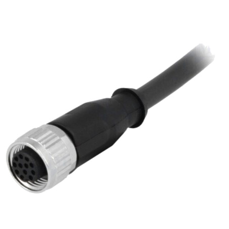 Conector: M12; mufă; mamă; PIN: 12; drept; cabluri; 7,5m