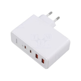Alimentator: pulsatoriu; alimentare,plug-in; 5÷20VDC; 100W; albă
