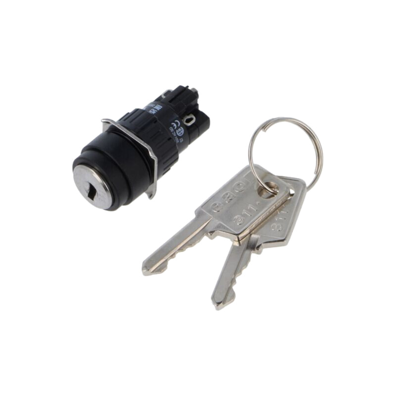 Comutator: rotativ cu cheie; 16mm; Poz.i stab: 2; NC + NO; 51 Comutator: rotativ cu cheie; 16mm; Poz.i stab: 2; NC + NO; 51