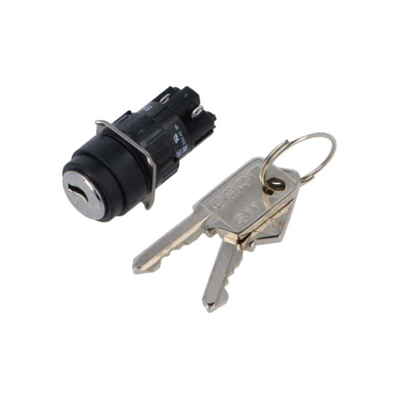 Comutator: rotativ cu cheie; 16mm; Poz.i stab: 2; NC + NO; 51