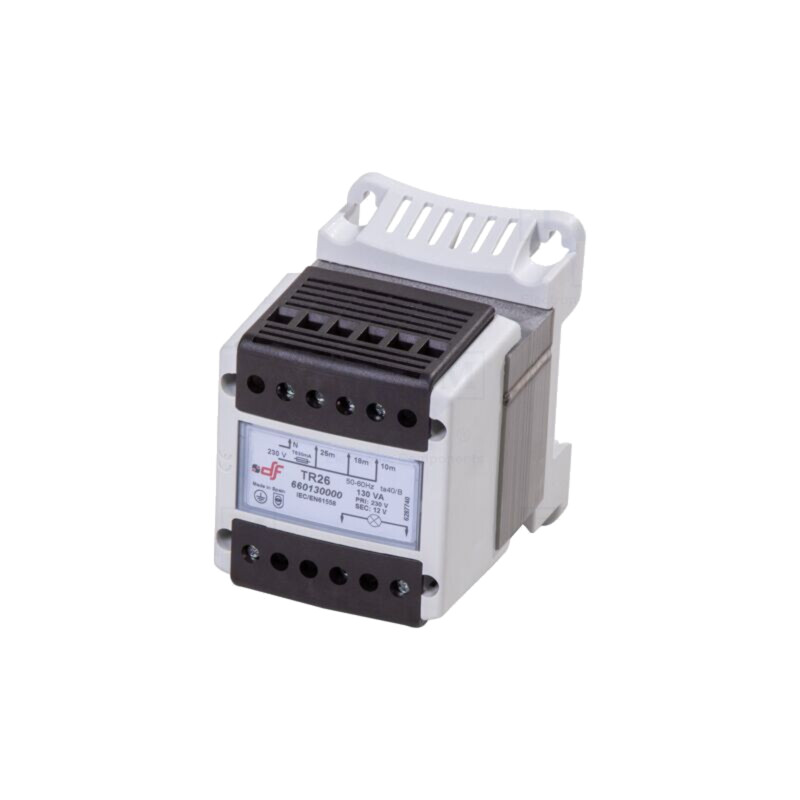 Transformator: alimentare; 130VA; 230VAC; 12V; pentru şină DIN