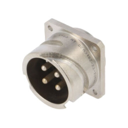 Conector: militar; soclu; tată; PIN: 4; GCA; 74A; lipire; argintat